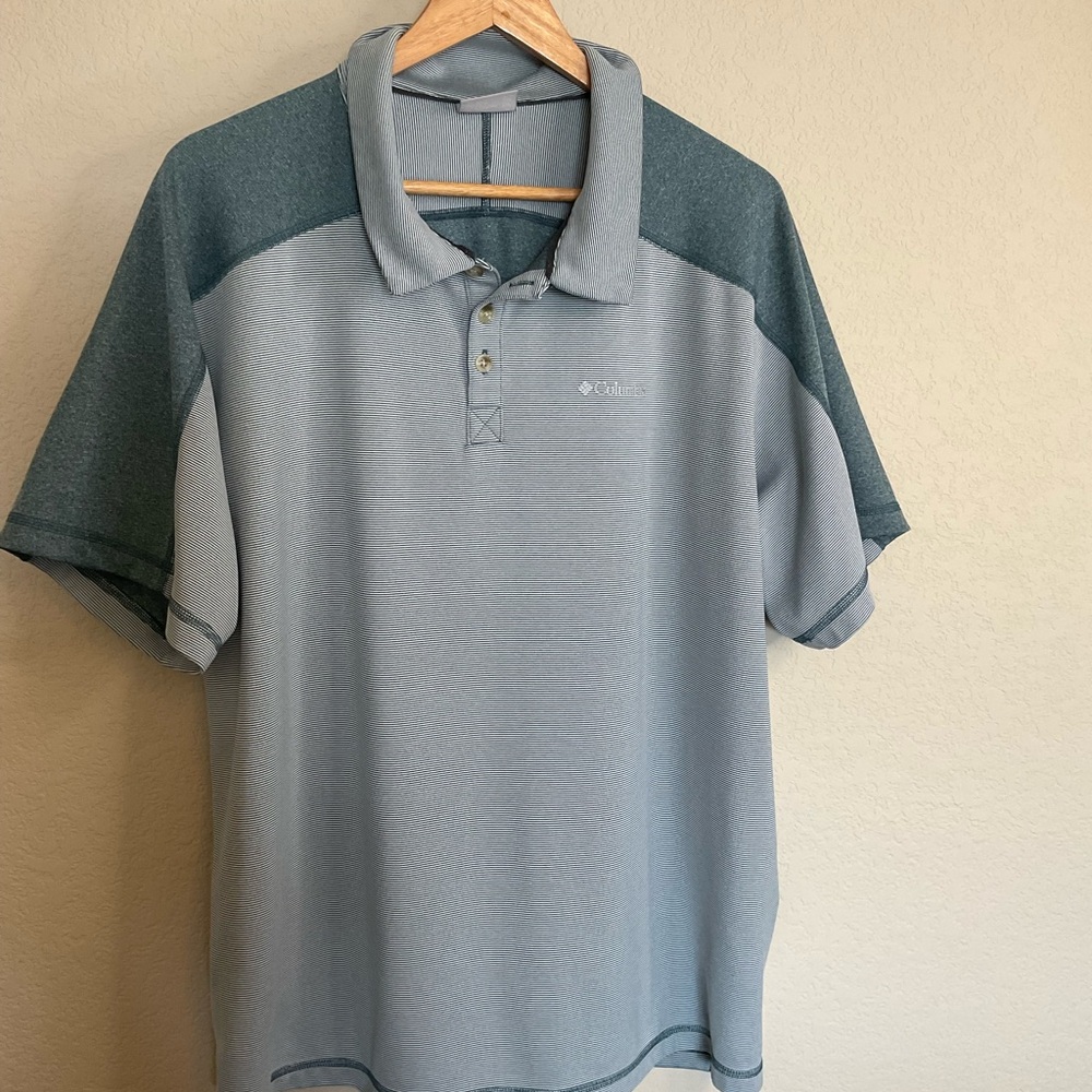 Columbia Men's Gray Polo Shirt size XXL collar button up